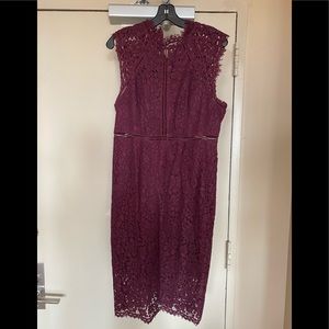 Bardot Maroon Lace Dress